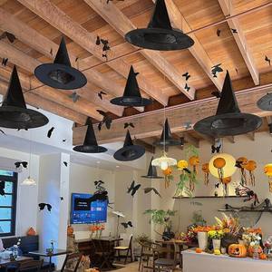 หมวกแม่มดแบบแขวนสีดำจำนวน12ชิ้นของตกแต่งปาร์ตี้ฮาโลวีนหมวกพ่อมดหนาสำหรับปาร์ตี้น่ากลัว - Product Image 4