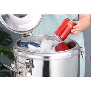 DB Isolé 30L Marmite en Acier Inoxydable Récipient à Boissons Chaudes et Froides avec Couvercle en Verre Capacité 50L Casseroles et Casseroles Type - Product Image 2