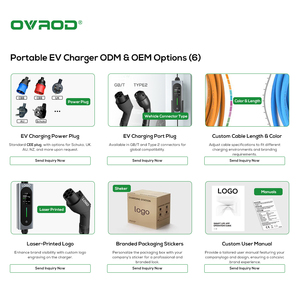 แอป Ovrod WiFi สำหรับชาร์จรถยนต์ไฟฟ้า 7kW GB/T เครื่องชาร์จรถยนต์ 32A เฟสเดียว พร้อมรีโมทคอนโทรล สถานีชาร์จแบบพกพา - Product Image 3