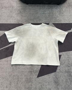 Camiseta Personalizada con Estampado Kornit, 280g, Tejido Grueso, Estilo Vintage, Diseño de Carretera del Desierto, para Hombre, Holgada, con Hombros Caídos, de Algodón, Casual, Manga Corta - Product Image 2