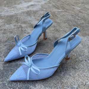 <span class=keywords><strong>Sandalias</strong></span> de <span class=keywords><strong>Tacón</strong></span> Alto para Mujer, Estilo Africano 2026, con Lazo, Destalonadas, Punta en Pico, <span class=keywords><strong>Tacón</strong></span> Fino, Estilo Sexy para Club, Uso Diario, Fiestas al Aire Libre - Product Image 3