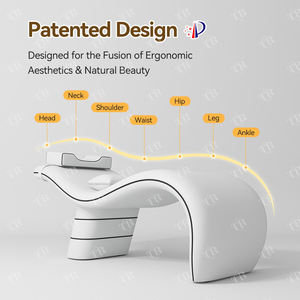 Cama Curva de Lujo Turri para Pestañas y Cejas, Silla de Mesa Personalizada para Extensiones de Pestañas en Salón de Belleza, Color Rosa - Product Image 3