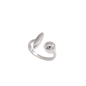 Anillo geométrico con forma de esfera para mujer, anillo abierto de plata S925 para dedo índice, estilo minimalista y chic, joyería de estilo hip hop, regalo. - Product Image 5