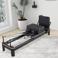 Machine de Pilates Reformer Professionnelle Haut de Gamme Portable avec Cadre en Aluminium pour Studios de Yoga, Salles de Sport et Exercices Corporels