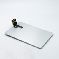SL-006 kartu kredit usb, flash drive logam 4gb 8gb 16gb 32gb 64gb