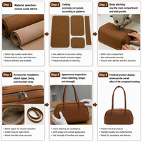 Sac à main rectangulaire en daim de luxe personnalisé, imperméable, grande capacité, pour les trajets quotidiens, avec bandoulière en cuir