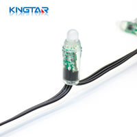 Lampu Pixel LED RGB 12mm 24V IP68 Tahan Air untuk Luar Ruangan, Lampu Titik Berubah Warna untuk Taman Hiburan, Dekorasi Natal