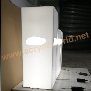 Gran piso de plástico acrílico Plaza zócalo/pedestal para boda pantalla - Product Image 3