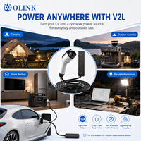 Câble de décharge EV OLINK J1772 avec adaptateur V2L et multiprise US 15A, alimentation externe pour camping en véhicule électrique