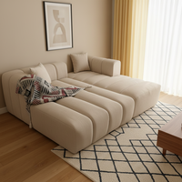 Canapé modulaire minimaliste nordique italien à deux places avec rembourrage en éponge, mobilier créatif pour salon, idéal pour appartement