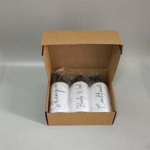 Chất Lượng Cao Một Bộ 3 Vòng Dầu Gội Đầu Và Điều Hò<span class=keywords><strong>a</strong></span> Cơ Thể Rử<span class=keywords><strong>a</strong></span> Chai 500Ml Rỗng Nhự<span class=keywords><strong>a</strong></span> Trắng Dầu Gội Đầu Bơm Chai Với Hộp - Product Image 4