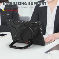 Étui de protection universel pour tablette en plastique antichoc noir avec fonction de support, compatible avec Microsoft Surface Pro 8-12, modèle DAFEI-924 12x12
