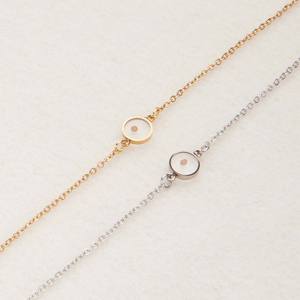 Bracelet à maillons minimaliste en acier inoxydable plaqué or véritable pour femme, bijou de foi <span class=keywords><strong>Graine</strong></span> de moutarde, résistant au ternissement - Product Image 3