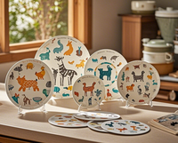 Assiettes jetables biodégradables Matière première Plats en papier Fournitures de fête