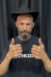 Masques de fête réalistes et écologiques réutilisables pour hommes avec cheveux, masque de tête en silicone réaliste, masque d'Halloween, accessoires de cinéma pour acteurs - Product Image 3