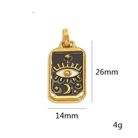 Liontin Enamel Kartu Tarot |   Liontin Baja Anti Karat Lapis Emas PVD untuk Kalung DIY |   Tahan Air, Hipoalergenik & Tidak Luntur