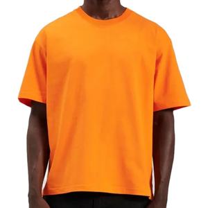 Fournisseur de t-shirts personnalisés pour hommes, 100% coton, surdimensionnés, épaules tombantes, col montant, streetwear, t-shirt vintage, lavage délavé, t-shirt ample pour hommes - Product Image 4