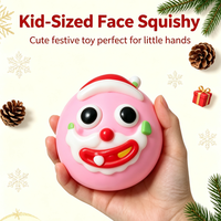 Jouet Squishy de Noël à Visages Changeants en TPR pour Soulager le Stress, Fidget pour Enfants 14+, Cadeau de Noël pour Chaussette de Noël