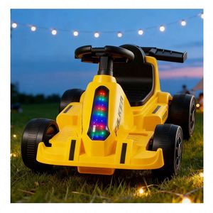 Voiture à pédales intelligente pour l'éducation précoce avec musique et lumières, 4 roues, contrôle de conduite stable, batterie 6V4Ah, couleur blanche - Product Image 3