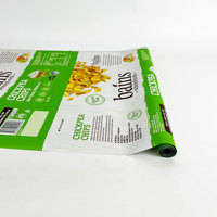 Rouleau de film en plastique d'emballage alimentaire imprimé personnalisé flexible étanche à l'humidité pour les collations frites emballage alimentaire