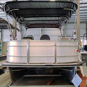 Barcos de pontón de aluminio flotante EVA de 21 pies, 23 pies, 25 pies para <span class=keywords><strong>Taxi</strong></span> acuático, pesca de pasajeros y motor fuera de borda de ocio incluido - Product Image 2