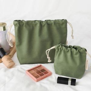 Sac à cordon personnalisé OEM de petite taille, couleur violette, 16*13cm, 8oz, 100% coton, avec soufflet inférieur - Product Image 4
