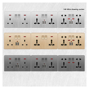LangYeao British Standard Gold USB-Schalter Steckdose 1/2/Gangsc halter Universal für den Heimgebrauch mit Lade funktion - Product Image 3