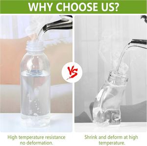Contenants ronds en PET vides de 400 ml (13 oz) pour jus, lait, thé, café, soda avec bouchon à vis - Product Image 4