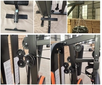 Equipo de Gimnasio Metálico Moderno, Entrenamiento de Fuerza y Acondicionamiento Físico, 5 Estaciones, Uso Comercial, Multifuncional, Multigimnasio, Resistente