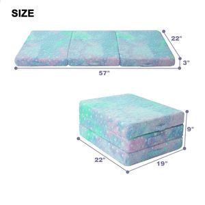 แผ่นรองนอนพับได้เรืองแสงในที่มืด ทำความสะอาดง่าย ใช้เป็นเตียงปูพื้น ของเล่นเสริมพัฒนาการสำหรับเด็กเล็ก เด็กวัยหัดเดิน เหมาะสำหรับปิกนิก - Product Image 3