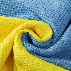 Wholesale 40*40cm Microfiber Cleaning Cloths 300gsm Waffle Cleansing Towel For Household Glass Cleaning