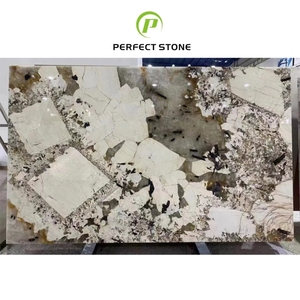 Marmo Naturale Brasiliano Quarzite Pandora Bianco Pietra di Lusso Marmo Patagonia per Decorazione d'Interni - Product Image 1