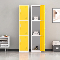 Armoire de rangement en acier à 3 portes, structure KD, pour salle de sport, école, dortoir, antirouille, écologique