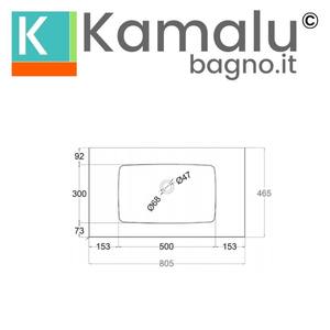 Lavabo da Bagno Kamalu KK-8050NEL Collezione Furniture 80,5 cm Nero Opaco Keratek - Product Image 2