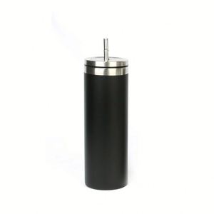 Gobelet droit de 600 ml avec revêtement intérieur 304 et couvercle à vis avec paille - Product Image 6
