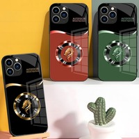 Vente en gros d'usine, coque de téléphone colorée de style chinois avec motif de dragon, coque de téléphone en verre trempé anti-chute pour iPhone 16 Pro
