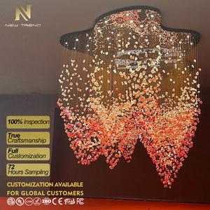 Lámpara Colgante Moderna para Decoración de Vestíbulo de Hotel o Villa, Lámpara de Araña de Vidrio LED Personalizada para Grandes Proyectos - Product Image 1