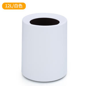 Cubo de Basura Cilíndrico de Plástico Rosa con Diseño sin Tapa para Sala de Estar, Dormitorio, Baño, Cocina, Uso Doméstico Portátil - Product Image 2