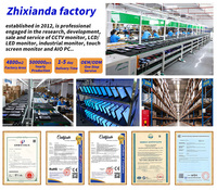 ZHIXIANDA OEM 32 Inch 3840*2160 4K High Definition Open Frame Panel Mount Industrial TouchScreen Monitor LCD Display HD DP Input