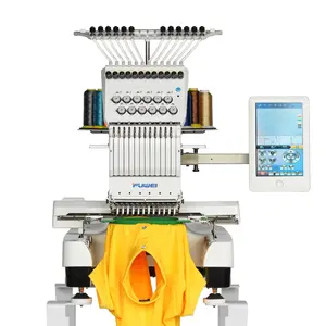 fuwei 1 head automatic 12/15 needles knitted sock embroidery machine rikoma sewing factory socks embroidery machine