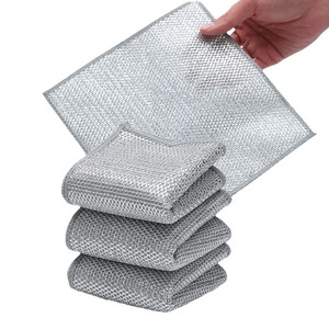 <span class=keywords><strong>Paño</strong></span> <span class=keywords><strong>de</strong></span> Limpieza <span class=keywords><strong>de</strong></span> Alambre <span class=keywords><strong>de</strong></span> Acero Resistente al Aceite y Duradero, Diseñado <span class=keywords><strong>para</strong></span> Uso en la Cocina como Estropajo <span class=keywords><strong>de</strong></span> Limpieza <span class=keywords><strong>de</strong></span> Alambre Metálico Especializado - Product Image 1