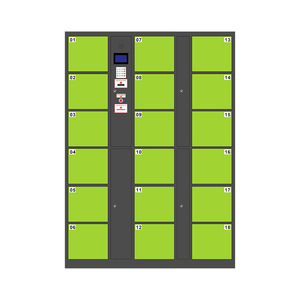 Gabinete de Almacenamiento Inteligente para Equipaje en Exteriores de Supermercados, Gabinete de Casilleros Inteligentes para Paquetes de Metal - Product Image 1