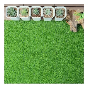 핫 세일 30mm 두꺼운 WPC 조립 인공 잔디 접합 DIY 데크 타일 현대 디자인 정원 테라스 야외 활동