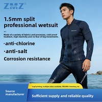 Nouvelle combinaison de plongée en caoutchouc 1,5 mm, pantalon séparé, épaissie, anti-froid, chaude, pour la plongée avec tuba et le surf, unisexe adulte