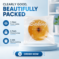 Sacs en plastique transparents personnalisés Interpac, refermables, en OPP, pour pâtisserie, pour emballer des beignets, des bonbons, des cadeaux pour les fêtes