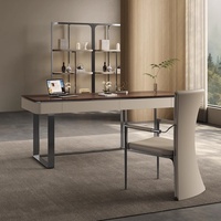 Bureau d'ordinateur minimaliste italien en bois naturel, coiffeuse simple pour chambre à coucher, idéal pour villa et appartement, marque ML, fabriqué en Chine