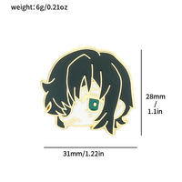 Broche en émail personnalisée style Q, motif démon tronçonneuse de dessin animé, pour sacs et accessoires vestimentaires, vente en gros
