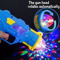 Pistolet jouet sonore lumineux pour enfants, pistolet électrique musical avec lumières LED et effets sonores pour jouer en extérieur