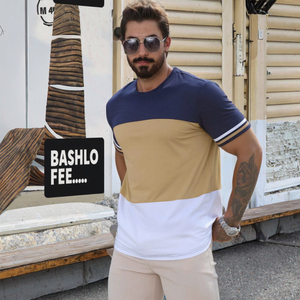 T-shirts décontractés pour hommes en tissu jersey avec impression par transfert thermique, col rond, manches courtes, respirants et à séchage rapide - Product Image 3
