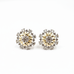 Boucles d'oreilles en or avec diamant de conception de mode - Product Image 2